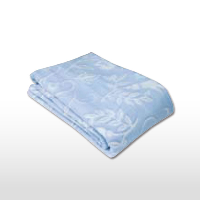 電気敷毛布 50W 140cm×80cm 洗える綿敷毛布 電気毛布 洗濯 肌に優しい天然素材 綿100％ 温度調整機能 ダニ退治機能 ブルー