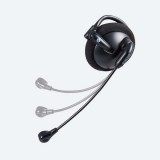【即納】【代引不可】ヘッドセット 有線 USB 両耳 耳掛けタイプ ケーブル長1.8m コンパクト 収納 持ち運び 便利 オンラインゲーム ビデオ会議 ブラック エレコム HS-EH02UBK