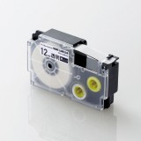 【代引不可】カラークリエーション テープカートリッジ カシオ ネームランド用 互換テープ 透明 黒文字 12mm幅 8m エレコム CTC-CXR12X