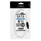 SATA3.0ケーブル ホワイトメッシュケーブル 6Ｇbps対応 50cm ストレート/L型 世田谷電器 AREA AR-SA50L
