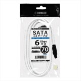SATA3.0ケーブル ホワイトメッシュケーブル 6Ｇbps対応 70cm ストレート/L型 世田谷電器 AREA AR-SA70L
