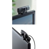 【代引不可】WEBカメラ 会議に最適な超広角150°ワイドレンズ搭載 広範囲の撮影可能で多人数の会議に最適 ドライバ不要 USB接続 三脚穴付き サンワサプライ CMS-V43BK