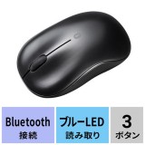【代引不可】マウス BluetoothブルーLEDマウス 中型サイズ 3ボタン搭載 Bluetoothマウス LEDマウス PC スマホ タブレット デスクワーク テレワーク ブラック サンワサプライ MA-BB312BK
