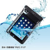【即納】【代引不可】サンワサプライ タブレット防水防塵ケース（スタンド付き・ショルダーベルト付き・10.1型） PDA-TABWPST10BK