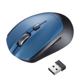 【即納】【代引不可】ワイヤレスブルーLEDマウス（5ボタン） ボタン操作 割当機能 PC パソコン 周辺機器 アクセサリー ブルー サンワサプライ MA-WB509BL