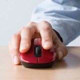 【即納】【代引不可】抗菌・静音BluetoothブルーLEDマウス レッド 小型 3ボタン搭載 ワイヤレスマウス 静音タイプ サンワサプライ MA-BBSK315R