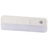 LEDナイトライト 明暗・人感センサー式 単3形×3本使用 80 lm 昼白色 ホワイト 物置 廊下 クローゼット 足元 照明 OHM NIT-BLA6JRC-W