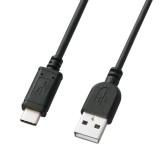 【即納】【代引不可】PC・タブレット・スマホ用 USB2.0 Type-C-A ケーブル 2m データ転送 急速充電 ブラック サンワサプライ KU-CA20K