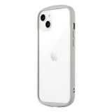iPhone 14 Plus  ケース カバー ハイブリッドケース ライトグレー Cleary 耐衝撃 背面クリア仕様 ハイブリッド LEPLUS NEXT LN-IA22PLCLGY