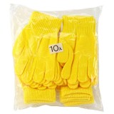 こども用 カラーのびのび手袋 黄 10双組 イエロー カラー手袋 キッズサイズ こどもサイズ 運動会 ダンス 発表会 イベント アーテック 18163