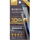 Xperia （TM） XZ2 Premium SO-04K SOV38 用 液晶保護 ガラス フィルム 3D液晶全面保護ガラス PETフレーム ２カラー（ブラック・シルバー） PGA PG-XZ2PGL