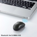 【即納】【代引不可】Bluetooth3.0 ブルーLEDマウス ブラック 超小型で持ち運びに便利なBluetooth3.0マウス サンワサプライ MA-BTBL27BK