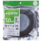 【代引不可】HDMIケーブル 5.0m 4K イーサネット対応 HIGHSPEED HEC ARC 30/36/48bit Deep color対応 3重シールドケーブル エレコム CAC-HD14EL50BK