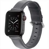 Apple Watch 49/45/44/42mm対応 レザーバンド グレー アップルウォッチ ベルト バンド PUレザー おしゃれ シンプル うぃすたりあ GRK-WM11GR