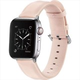 Apple Watch 49/45/44/42mm対応 レザーバンド ピンク アップルウォッチ ベルト バンド PUレザー おしゃれ シンプル うぃすたりあ GRK-WM11PK