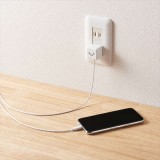 【即納】【代引不可】AC充電器 5W Lightningケーブル一体型 1.0m ACアダプター キューブ型 iPhone iPad iPod コンパクト エレコム MPA-ACL01