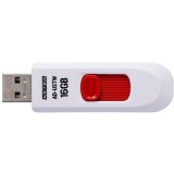 USBフラッシュメモリ USTW USB2.0 16GB 端子部分の引き出し収納ができるスライド方式 ホワイト ADTEC AD-USTW16G-U2