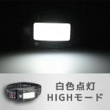 LEDヘッドライト 非接触センサースイッチ USB充電式 点灯モード4種類 180 lm 連続使用2.5時間[白色HIGH] 保護等級IPX4  OHM LC-HUS180S-K