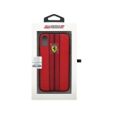 iPhone X ハード ケース フェラーリ Ferrari 公式ライセンス商品 PU leather Hard case ON TRACK LOGO レッド エアージェイ FESURHCPXREB
