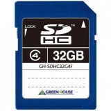 グリーンハウス 転送速度20MB/sのClass4 SDHCカード 32GB GH-SDHC32G4F