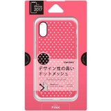 iPhoneX 用 ドットメッシュケース ピンク PGA PG-17XTP05PK