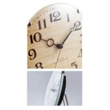 【即納】rimlex 時計 設置スペースに困らない置掛両用時計 連続秒針 球面ガラス 置掛両用 スタンド付き 掛け時計 置き時計 ノア精密 W-614