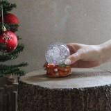 クリスマス スノードーム キャット 直径70mm ガラス製 インテリア 小物 置物 SPICE OF LIFE QJXT3040