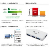 【代引不可】4ポートUSB3.0ハブ(コンパクトタイプ)（USBサポートバージョン　3.0/2.0/1.1）　ホワイト エレコム U3H-A416BF1WH