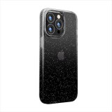 iPhone15 Pro 対応 ケース カバー グラデーションハイブリッドケース ラメｘブラック iPhoneカバー iPhoneケース Premium Style PG-23BPT12BK