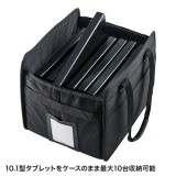 【即納】【代引不可】ちょっとした移動に、保管に便利なBOX型バッグ タブレット（10.1インチまで）用 らくらくタブレットPCキャリー サンワサプライ BAG-BOX6BK