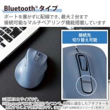 【代引不可】Bluetooth 静音マウス ワイヤレスマウス 5ボタン ブルー 無線 Sサイズ 右手専用 抗菌 小型 EX-G エレコム M-XGS30BBSKBU