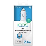 IQOS アイコス 充電 IQOS用microUSB巻取ケーブル0.6m&USB1ポート搭載車載用DC充電器 MAX2.4A PGA PG-IQDC24A