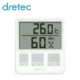 温度計 湿度計 温湿度計 デジタル 小型 ミニ コンパクト 遠くからでも見やすい 大画面 ドリテック O-214WT