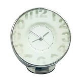 時計 目覚まし時計 アラームクロック EDGE BEDSIDE ALARM CLOCK TRANSPARENT WHITE 小さめ 小型 めざまし時計 とけい 置時計 おしゃれ