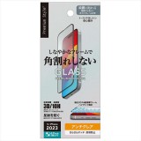 iPhone15 Plus 対応 ガイドフレーム付 液晶全面保護ガラス 角割れ防止PETフレーム アンチグレア 画面保護 ガラス  Premium Style PG-23CGLF02AG