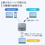 【代引不可】Bluetooth会議スピーカーフォン対応 レシーバー 受信機のみ 専用受信機 サンワサプライ MM-BTMSP3RC