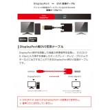 【代引不可】Display Port用 DVI 変換ケーブル 2.0m PC 映像 DP TV プロジェクター 出力 エレコム CAC-DPDVI20BK