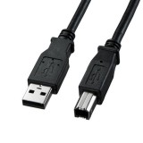 USB2.0ケーブル 1m USB-IF認証取得 USBケーブル ツイストペア線 耐振動 耐衝撃 PC USB機器 接続 ブラック サンワサプライ KU20-1BKK2