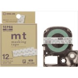 キングジム テプラPROテ-プ マスキングテープ「mt」ラベル ドット・ペールブルー/グレ-文字 SPJ12BB