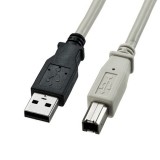 【代引不可】USB2.0ケーブル 5m 高品質 USBケーブル コネクタシェル 2重シールド ツイストペア ストレート結線 耐振動 耐衝撃 サンワサプライ KU20-5K2