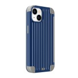 iPhone 14 iPhone 13 6.1インチ 用 ハイブリッド フリップ ケース カバー スーツケースデザイン ブルー PGA PG-22KHF03BL