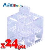 Artec アーテック ブロック 基本四角 24ピース（クリア）知育玩具 おもちゃ 追加ブロック パーツ 子供 キッズ アーテック  77890