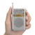 ポケットラジオ 電池持続155時間 同調ランプ付 スピーカー搭載 イヤホン付属 ワイドFM シルバー AudioComm RAD-P212S-S
