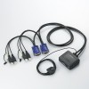 【代引不可】エレコム USB対応ケーブル一体型パソコン切替器 D-sub対応/2台切替/音声切替/手元スイッチ 製品型番：KVM-KUS