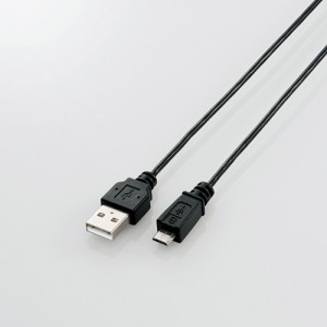 【代引不可】エレコム(ELECOM) 汎用 極細Micro-USB(A－MicroB)ケーブル ブラック 製品型番：MPA-AMBXLP05BK