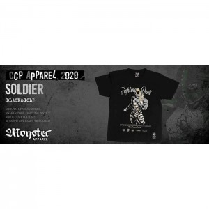 Tシャツ SOLDIER BLACK&GOLD XLサイズ キン肉マン ソルジャー CCP 4580565622542