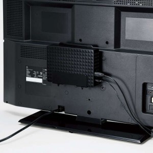 【代引不可】テレビ裏収納HDDホルダー 簡単設置 薄型テレビ モニタ裏 デッドスペース 収納 コンパクト 便利 ブラック エレコム AVD-TVRHD01BK