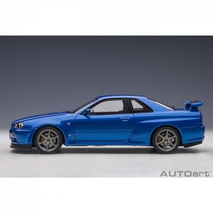 1/18 日産 スカイライン GT-R R34 Vスペック II ベイサイドブルー 車 模型 ミニカー スーパーカー AUTOart オートアート 77408