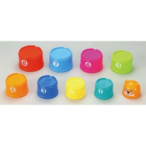 つみつみコップ くま 知育玩具 カラー 数字 積み重ね カップ コップ おもちゃ 玩具 アーテック 9452