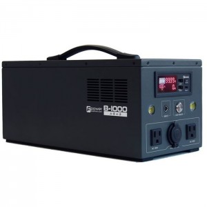 ポータブルバッテリーB-1000 最大出力2000W 電池容量 768Wh スチール筐体 富士倉 B-1000